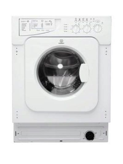 Indesit Ecotime Iwme147 7Kg Load, 1400 Spin, Integrated Washing Machine - White - Washing Machine Only